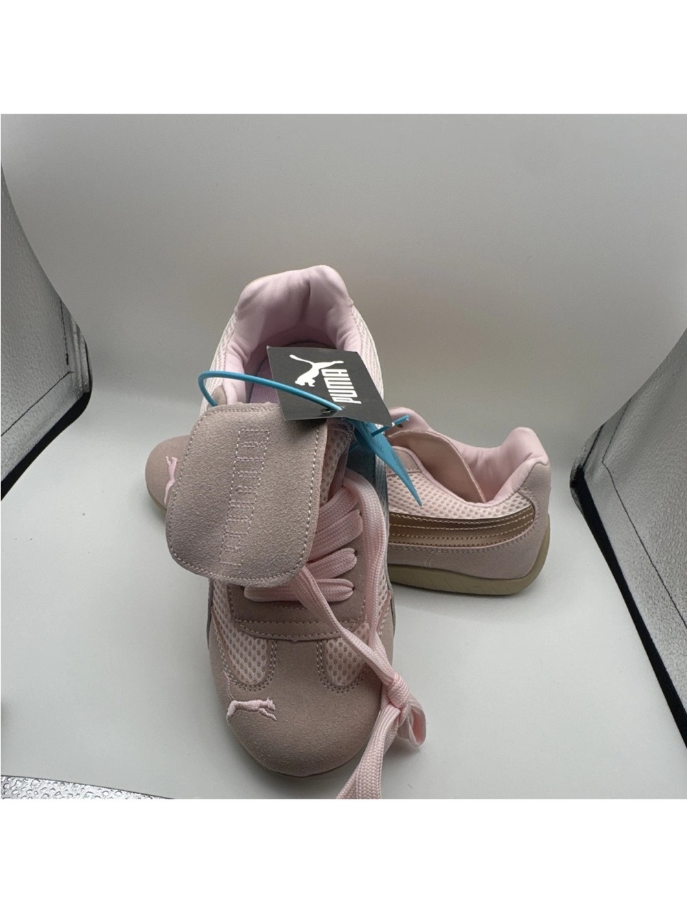 Puma Kids' Light Pink Suede & Mesh Sneakers